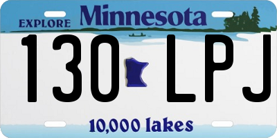 MN license plate 130LPJ