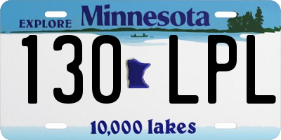 MN license plate 130LPL