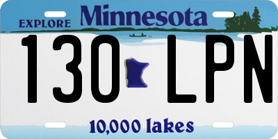 MN license plate 130LPN