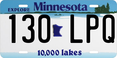 MN license plate 130LPQ