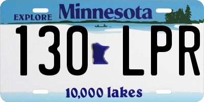 MN license plate 130LPR