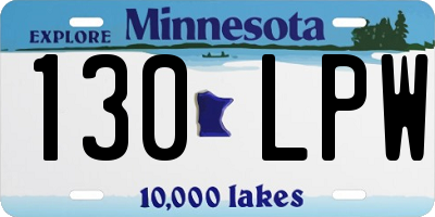 MN license plate 130LPW