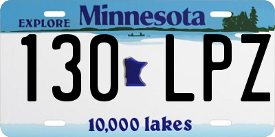 MN license plate 130LPZ