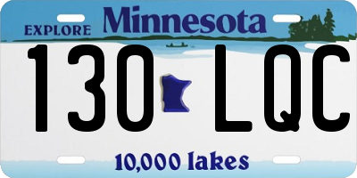 MN license plate 130LQC