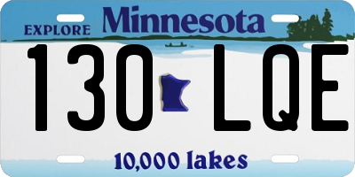 MN license plate 130LQE