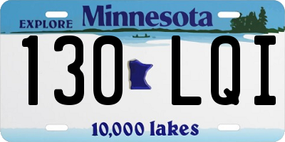 MN license plate 130LQI