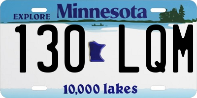 MN license plate 130LQM