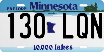 MN license plate 130LQN