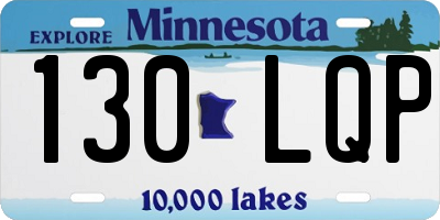 MN license plate 130LQP