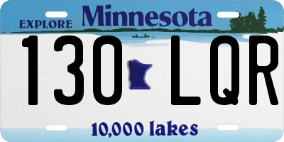 MN license plate 130LQR