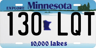 MN license plate 130LQT