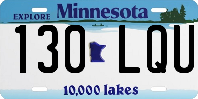 MN license plate 130LQU