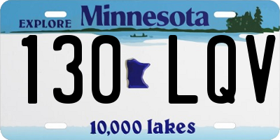 MN license plate 130LQV
