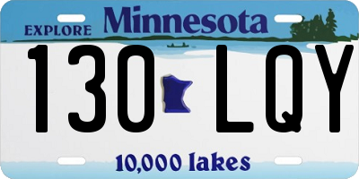 MN license plate 130LQY