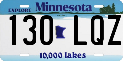 MN license plate 130LQZ