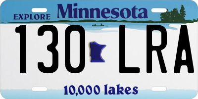 MN license plate 130LRA