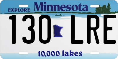 MN license plate 130LRE