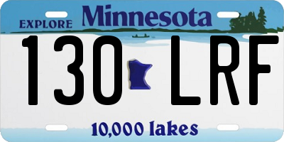 MN license plate 130LRF