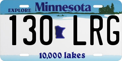 MN license plate 130LRG