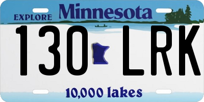 MN license plate 130LRK