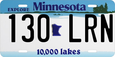 MN license plate 130LRN