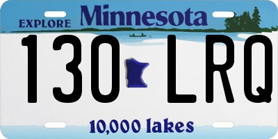 MN license plate 130LRQ