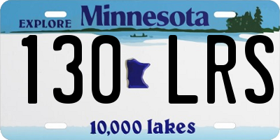 MN license plate 130LRS