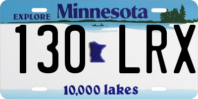 MN license plate 130LRX