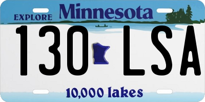 MN license plate 130LSA