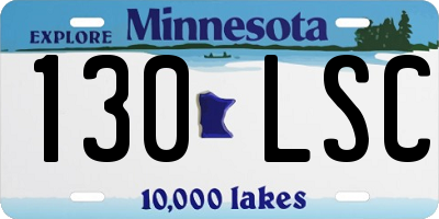 MN license plate 130LSC