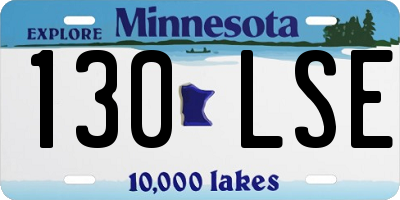 MN license plate 130LSE