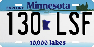 MN license plate 130LSF