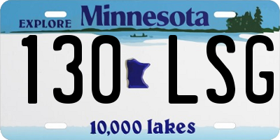 MN license plate 130LSG
