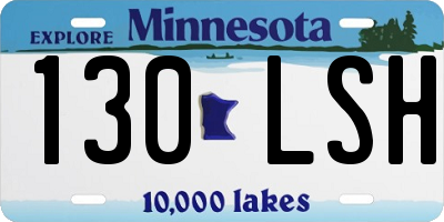 MN license plate 130LSH