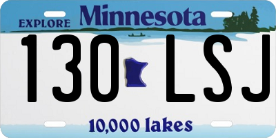 MN license plate 130LSJ