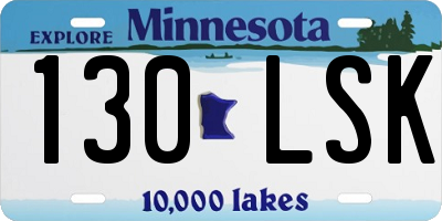 MN license plate 130LSK