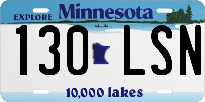 MN license plate 130LSN