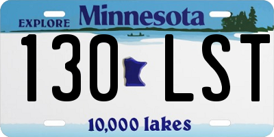 MN license plate 130LST