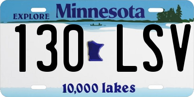 MN license plate 130LSV