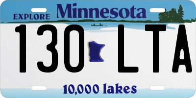 MN license plate 130LTA
