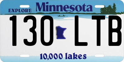 MN license plate 130LTB