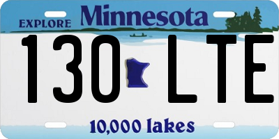 MN license plate 130LTE