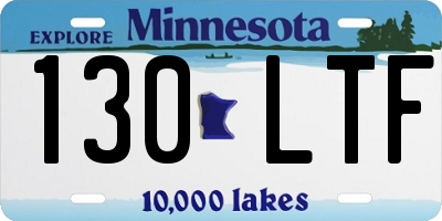 MN license plate 130LTF