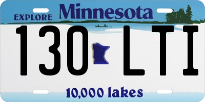 MN license plate 130LTI