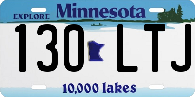 MN license plate 130LTJ