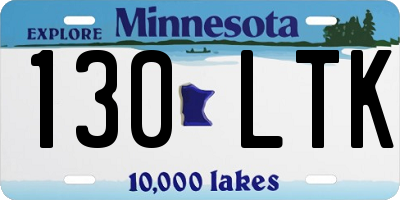 MN license plate 130LTK