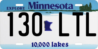 MN license plate 130LTL