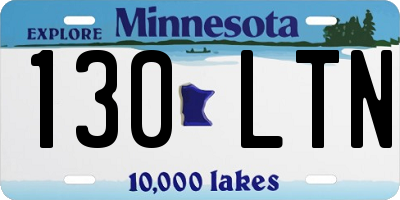 MN license plate 130LTN