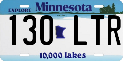 MN license plate 130LTR
