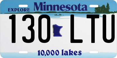 MN license plate 130LTU